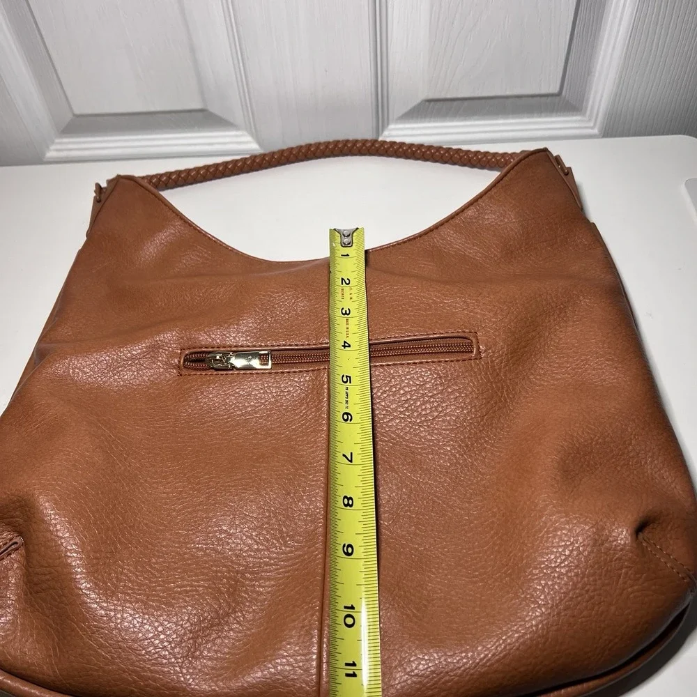 Antik Kraft Camel Slouch Hobo Shoulder Bag Vegan‎ Braided Handle